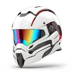 Fototapeta premium motorcycle helmet isolated on white
