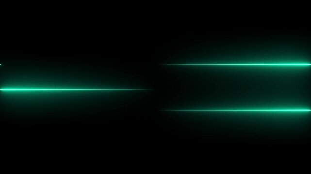 Abstract neon speed line animation. moving from left to right on black screen.Glowing neon line animatiom on black background. Abstract Light Effect Element Design