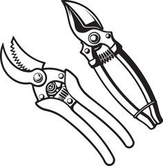 Pruners Rustic Tool for Gardening