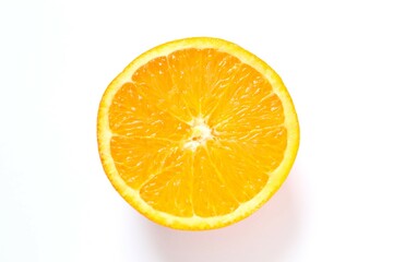 Fresh orange citrus isolated on white background