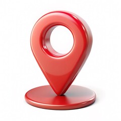 3d pin domain marker isolated on white