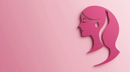 Empowerment concert poster celebrating women on International Womens Day with illustration of a female silhouette. Generative AI