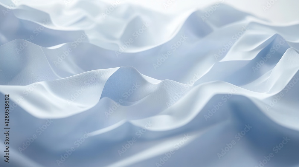 Poster soft blue fabric waves texture for background and design use