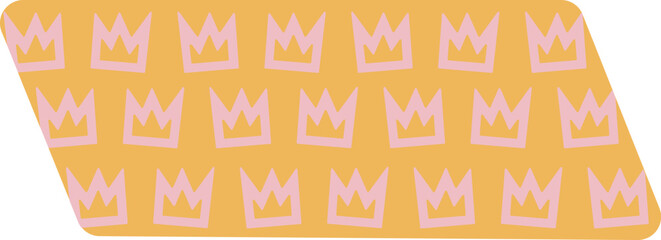 crown hand drawn decorative masking tape patterned for collage and scrapbooking illustration vector, paper