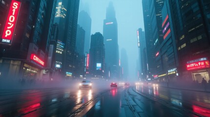 Cyberpunk Futuristic Cityscape