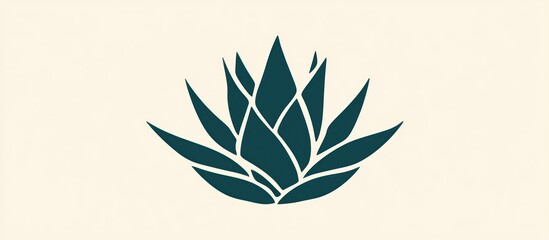 Stylized agave plant illustration.