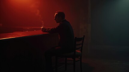 Detective in a Smoky Bar