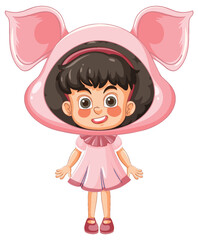 Child in Cute Pig Costume