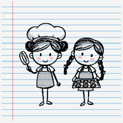 Kids Baking Together in the Kitchen