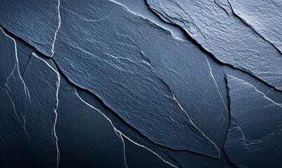 Dark Cracked Stone Surface with Natural Textures and Patterns