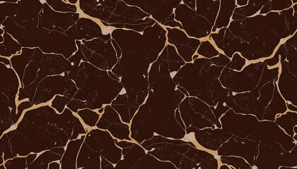 Obraz premium Elegant Mocha Mousse marble texture with gold veins, abstract design for modern decor
