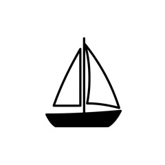 Sailboat Silhouette: A sleek and minimalist silhouette of a sailboat, evoking the spirit of travel and adventure.