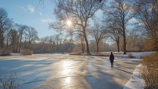 a beaman walking on the beach winter isolated beautiful background