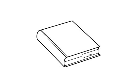 Book of Knowledge: A simple, detailed illustration of a closed book, perfect for representing knowledge, education, and reading. This graphic is clean, versatile. - obrazy, fototapety, plakaty
