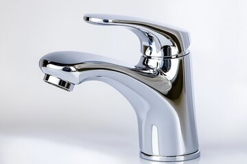 Modern chrome faucet design for contemporary bathrooms, featuring sleek lines and a polished finish, ideal for home improvement projects and plumbing installations, faucet concept
