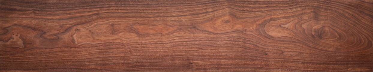 Walnut wood texture. Extra long walnut wood plank natural texture background. Long wood plank texture.	