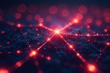 Obraz premium Intricate plexus of glowing lines forming a network , internet, web