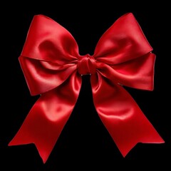 A red silk bow on a transparent background is a symbol of sophistication and sophistication. Its rich color attracts the eye, and the smooth texture of silk gives the image luxury and nobility.