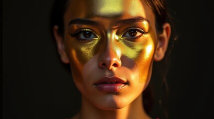 Half-Painted Gold Portrait