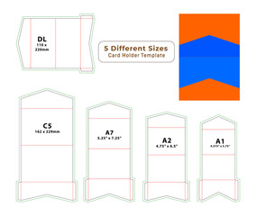 Custom Wedding Card holder Dieline Template