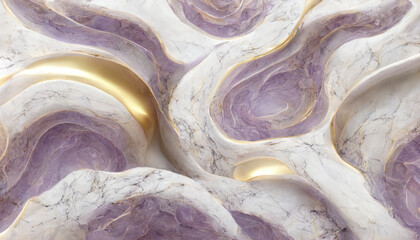 Obraz premium Abstract marble texture with purple and gold veining