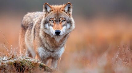 Fototapeta premium Wolf in Autumnal Forest