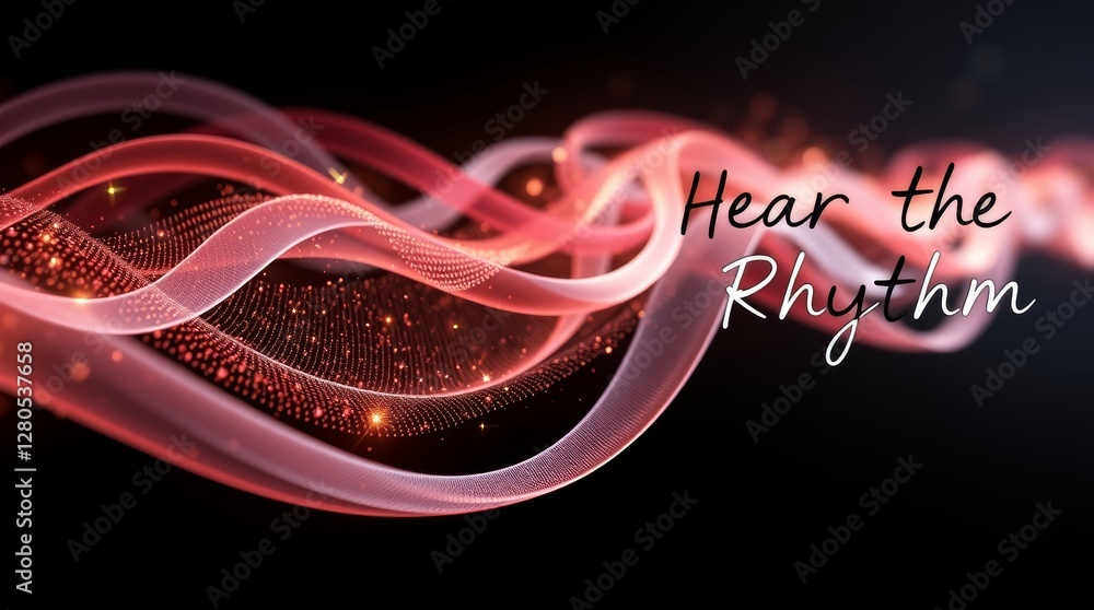 Poster abstract wave patterns illustrating rhythm and movement