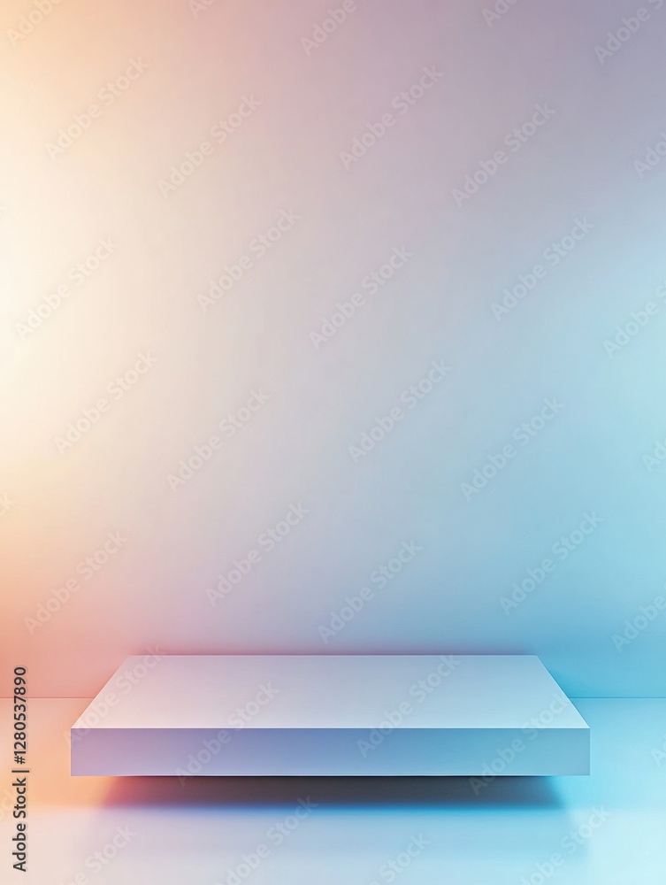 Aufkleber Modern minimalist background with soft gradients and ample empty space for creative text placement. Generative AI