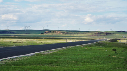 rural landscape with the road