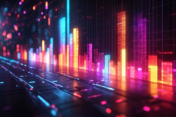 Creative heat map, vibrant colors, conceptual design, abstract background