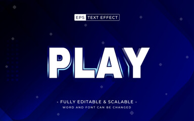 play 3d text effect. suitable for game or social media button