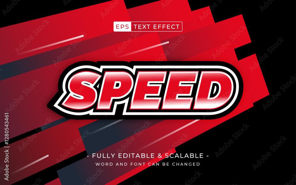 Poster speed 3d style editable text effect, faster text effect