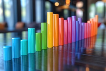 Obraz premium Creative heat map, vibrant colors, conceptual design, abstract background