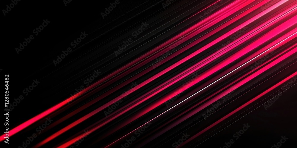 Poster vibrant abstract lines in black and red background design