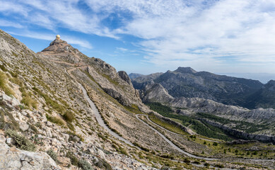 Air Force military installation on the top of Puig major, Escorca, Natural area of the Serra de...