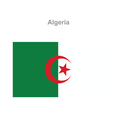 Algeria flag. Vector illustration of the national flag