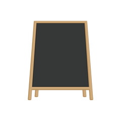Menu Black Board Isolated on white background. Illustration of wooden shield for restaurant menu.