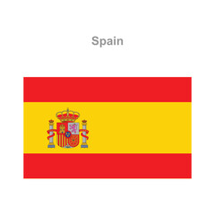 Spain flag. Vector illustration of the national flag