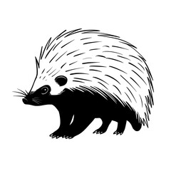 Vector Illustration of a Porcupine