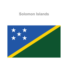 Solomon Islands flag. Vector illustration of the national flag