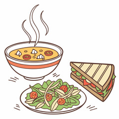 vector illustration of a restaurant menu