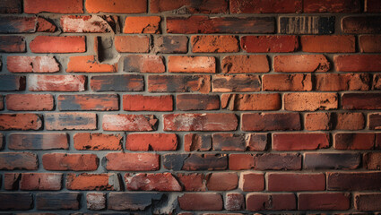 Obraz premium Old wall background with stained aged bricks