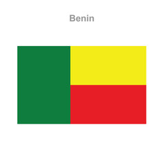 Benin flag. Vector illustration of the national flag
