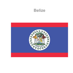 Obraz premium Belize flag. Vector illustration of the national flag