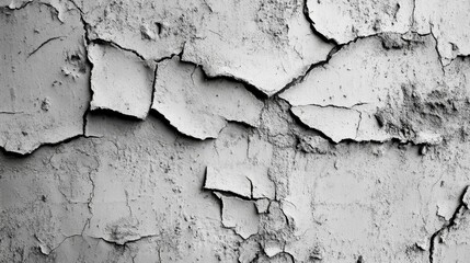Obraz premium Cracked texture wall, peeling paint, distressed surface, high-quality, background image, rough texture photography