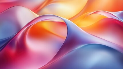 Colorful abstract flowing ribbons