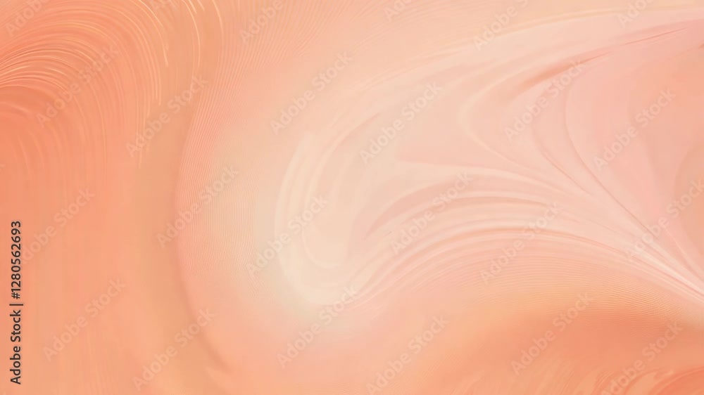 Poster a 4k seamless loop video of an abstract gradient background featuring fractal ripples in a peach gra