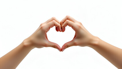 Obraz premium Hands Forming Heart Shape, Gesture of Love, Emotional Connection, Unity, Affection, Skin Tone,