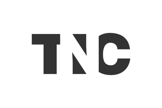 TNC logo design. Initial letter T N C bold font style for tech startups, consulting, corporate branding. Creative company name, headlines typography identity, trendy logotype.