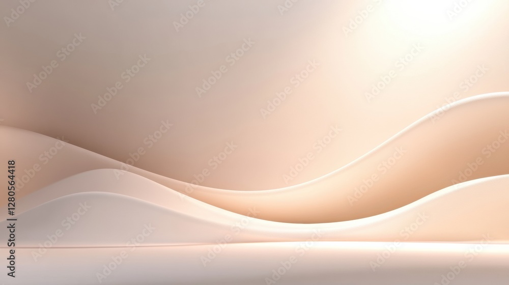 Aufkleber Modern minimalist background with soft gradients providing ample space for creative text placement and design integration. Generative AI